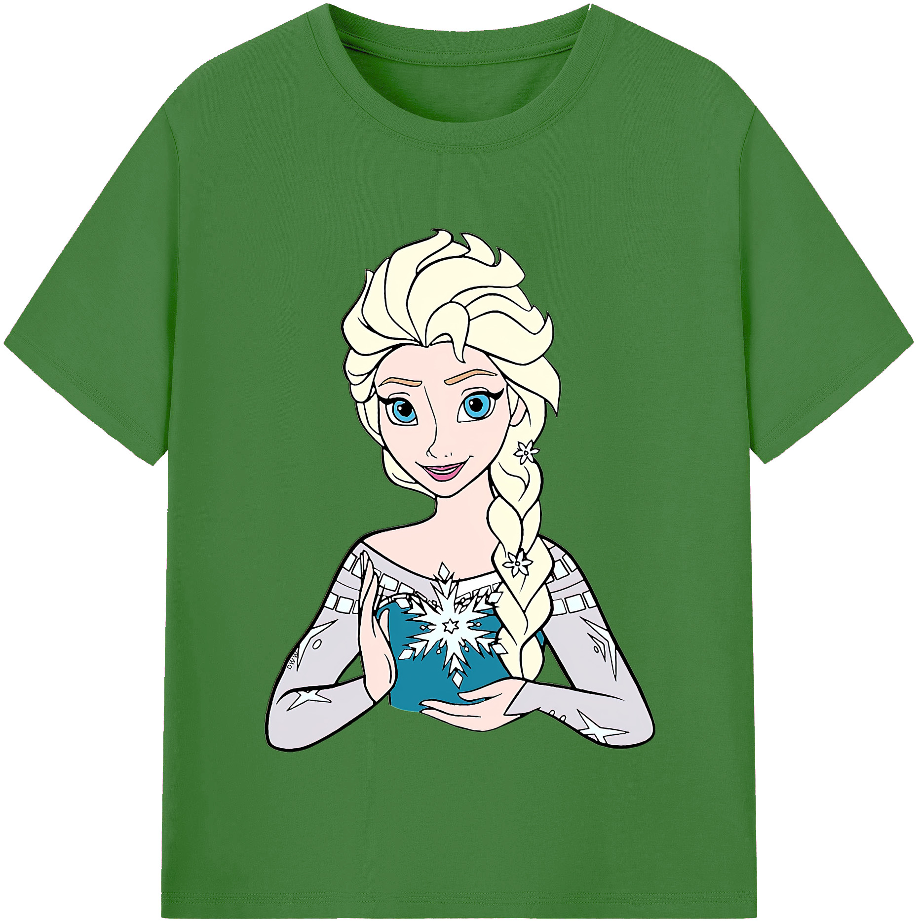 （画像用） アナと雪の女王 アンナ エルサ Frozen Anna Elsa レディースカジュアルプリントTシャツ（綿100％）
